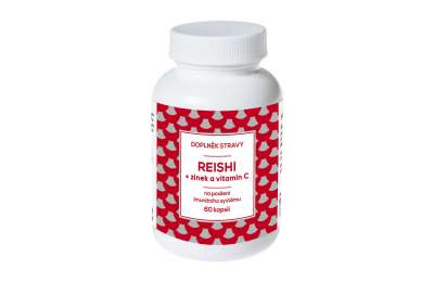 Reishi + Zinek a Vitamín C - Рейши + Цинк и Vitamin С, 60 капс